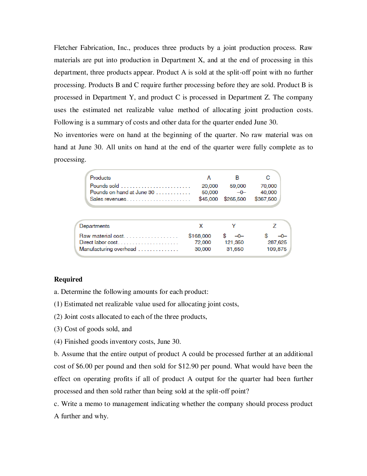 Preview image for Accounting Problem(Fletcher Fabrication, Inc)